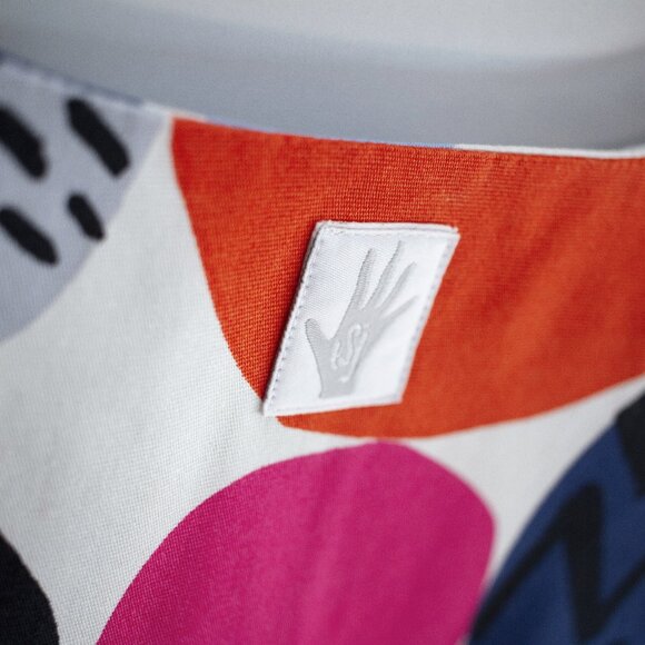 IKEA Nedja Fabric Hand Sewn Swedish 3/4 Sleeve Cotton Canvas Esme Top 8 - Picture 6 of 6